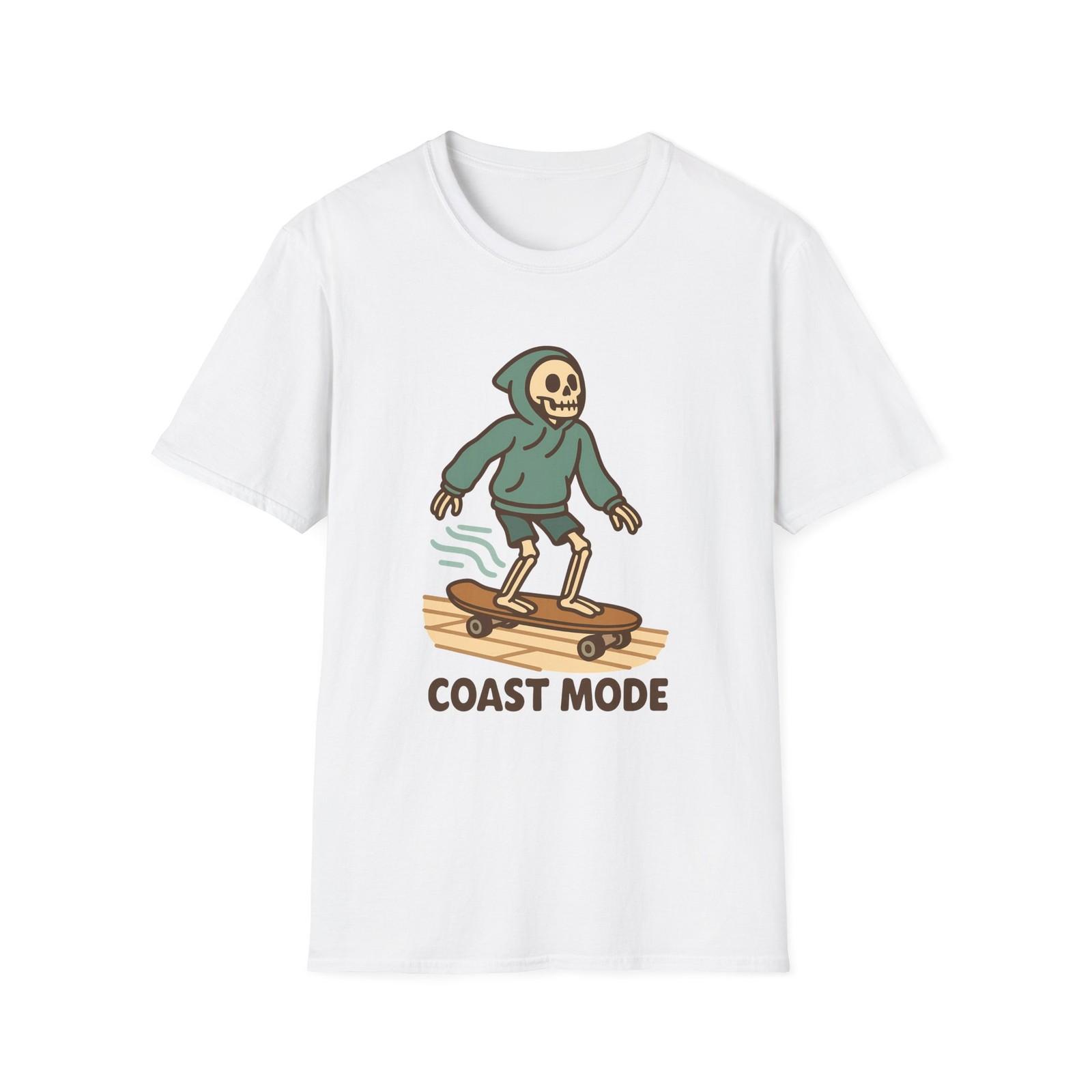 Unisex Softstyle T-Shirt Skeleton Skateboard Boardwalk Summer S