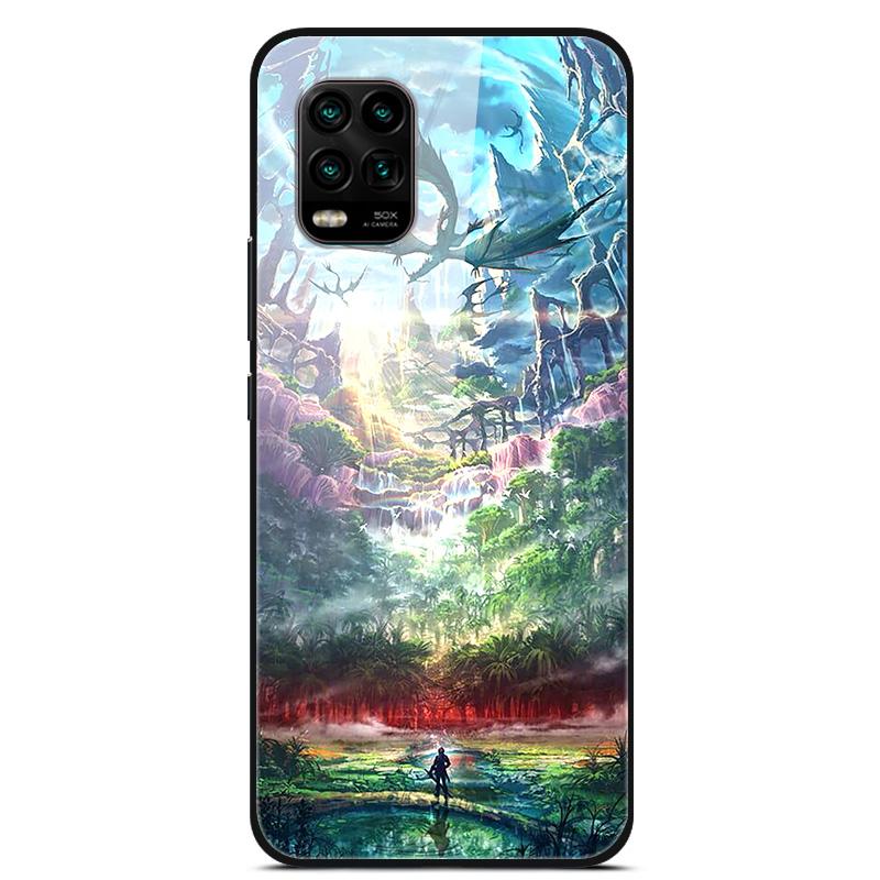 For Xiaomi Mi 10 Lite 5G Case Tempered Glass Hard Back Cover For Xiaomi Mi 10 10T Lite Pro Case Fundas For Xiaomi Mi10 Lite Capa