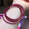 Natural Powder Tourmaline Garnet Cut Multi-Circle Bracelet Olivine Gray-Blue Moonlight Necklace Multi-Purpose Long Chain