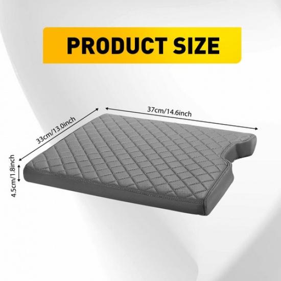 Leather Armrest Lid Console Cover For Ford F250 F350 F450 Super Duty 2017-