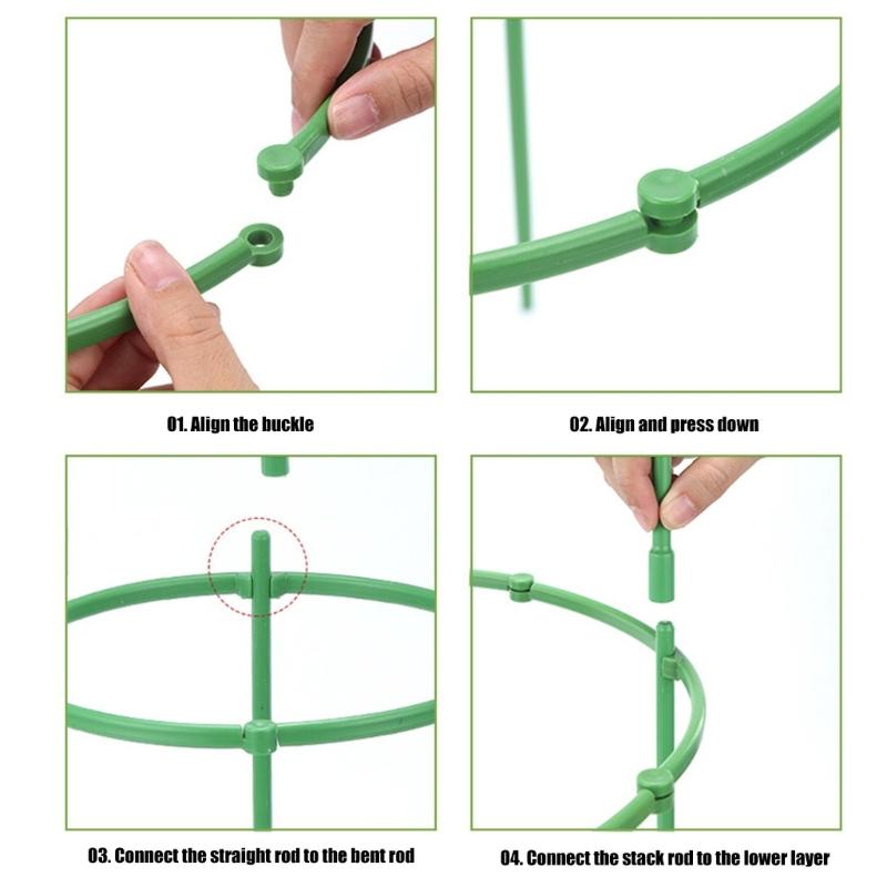 Plant Cage Stake Tower Plant Support for Raised Garden Bed Round Cages for Pots and Gardens Green Extra Bold