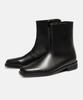 Customade Daniel Cowhide Square Toe Zipper Boots 4Cm (Cr0086Bk)