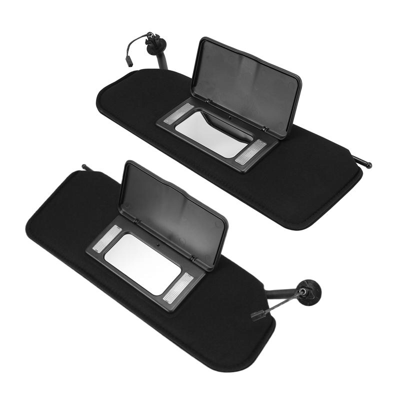 Authentic Car Front Sunvisor Sun Visors With Mirrors & LED Lights For Corvette C5 1997-2004 10442033 10442034
