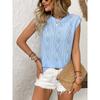 2026 Summer New Women's Round Neck Jacquard Short Sleeve Loose Solid Color T-Shirt