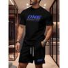 European Size Men'S Summer T-Shirt , Featuring a Trendy ONE Championship Design, Casual Sports Sweatshirt, Versatile T-shirts with a Short-Sleeve Top