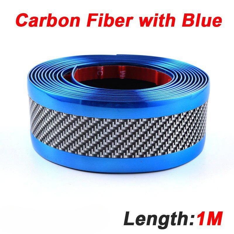 1M adesivi per auto in fibra di carbonio per lo styling in gomma, accessori per la protezione del davanzale della porta, accessori per merci, davanzale in carbonio per accessori auto
