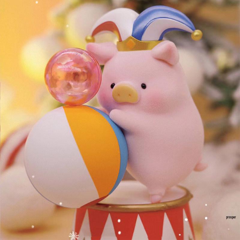 LuLu Pig Happy Time Series Blind Box: Cute Flocking Doll Ornament