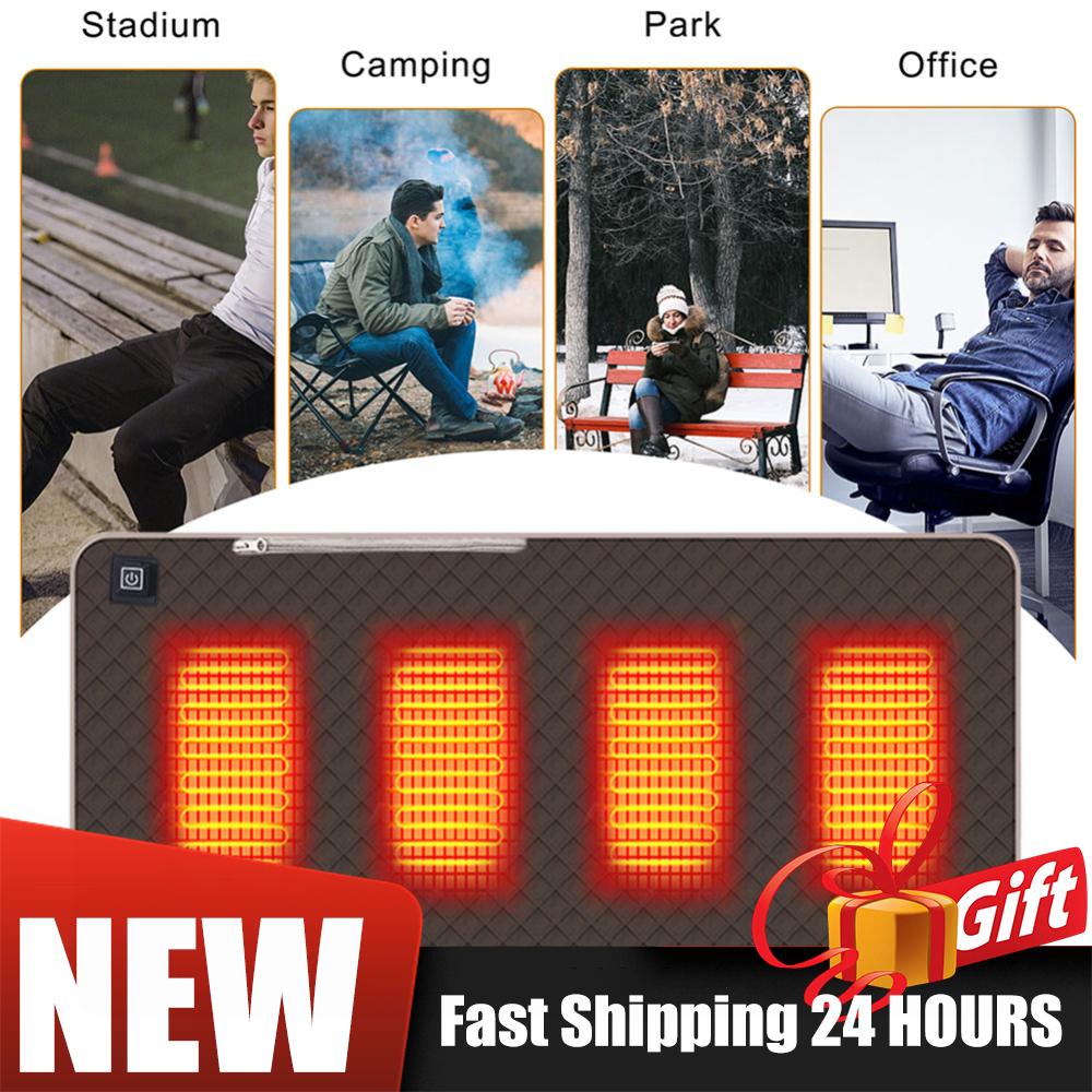 4-Zonen Smart Heizkissen für Outdoor Campingstühle 5V USB-betrieben Heizmatte Tragbare Heizmatte für Outdoor Angeln