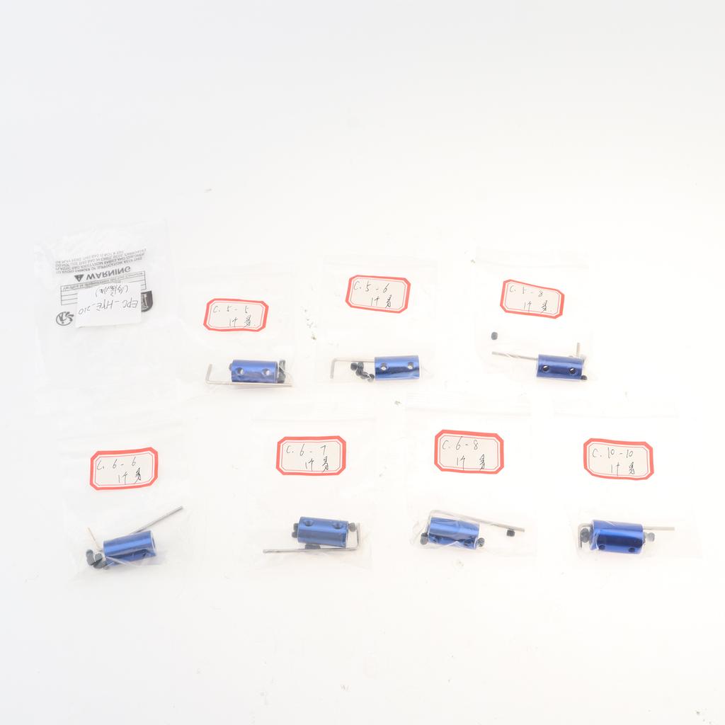 Aluminum Alloy Blue 25mm 1 Inch Rigid Coupling Set for 3D Printer RC Robot Car Model DIY Encoder with Screws Hex Wrench