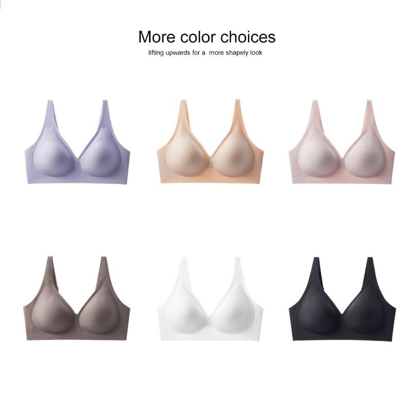 Plus Size Seamless Bra Jelly Support Push Up Comfortable Breathable No Underwire