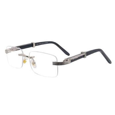 RSINC randloser Cart Sheet Rahmen Brille für Männer und Frauen Silber - Schwarz 318616 55-18-140 mm | CART 5 P8-5P7X-9TEZ