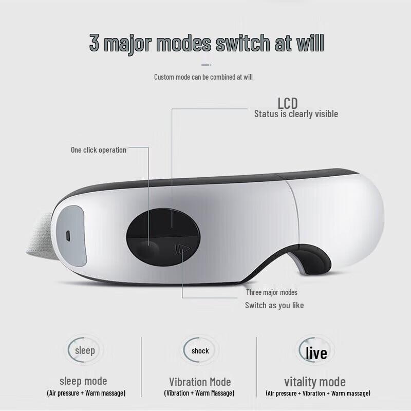 K·SKIN Smart Foldable Eye Massager with Heat & Vibration