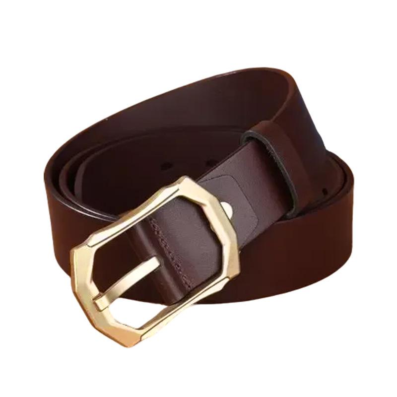 Retro Men's Genuine Leather Casual Pin Buckle Cowhide Belt Simple Belt Belt Men's Casual Versatile Belt