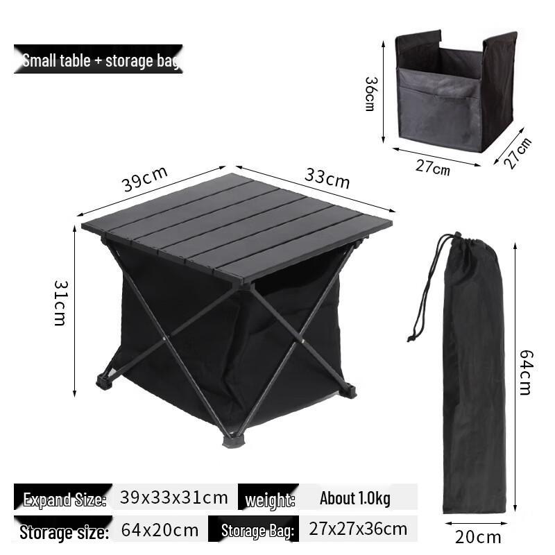 Outdoor Portable Aluminum Roll-Up Camping Table
