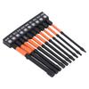 10 Pcs SAE Hex Bit Set 100mm Length 14 Inch Shank S2 Alloy Steel Hex Bits with Storage Rack