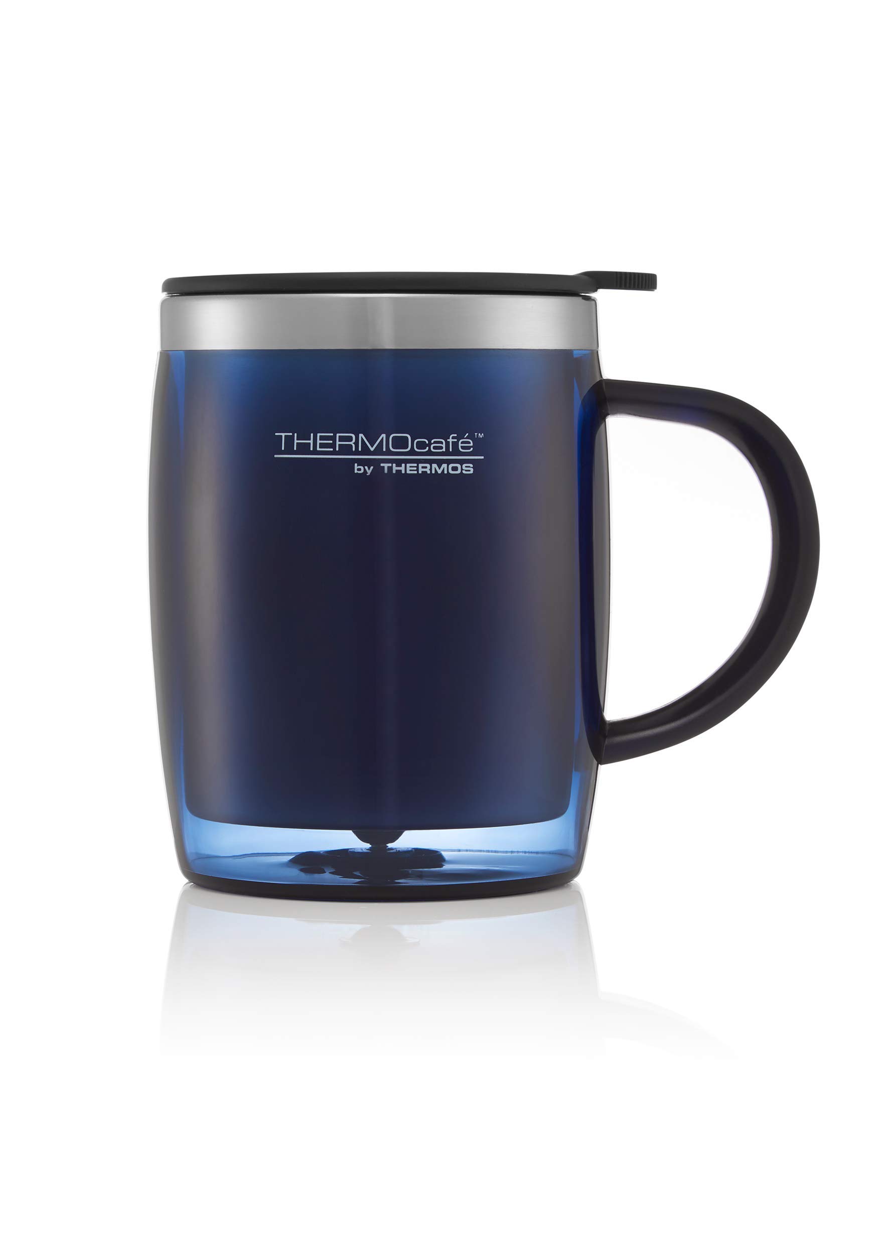 Midnight Thermos ThermoCafe Translucent Desk Midnight 450 ml (Translucent Blue) - Mug, Blue, синий