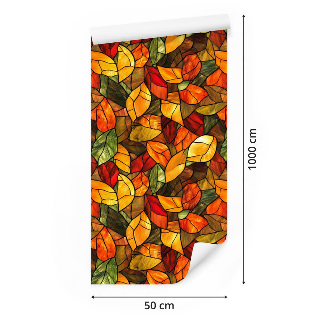 Gold and ochre stained glass wallpaper for living room and bedroom 50x1000