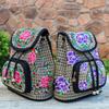 New National Embroidery Women Shopping Cover Backpacks!Nice Floral Embroidered Lady Bohemian Backrack Top-sale Canvas Backpack
