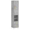 Highboard Beton Grau 34,5 x 34 x 180 cm Spanplatte