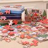 Vánoční dárek pro děti - vánoční puzzle, vánoční dárky pro děti, DIY Santa Claus, dřevěné vánoční tvoření, dětské hračky...
