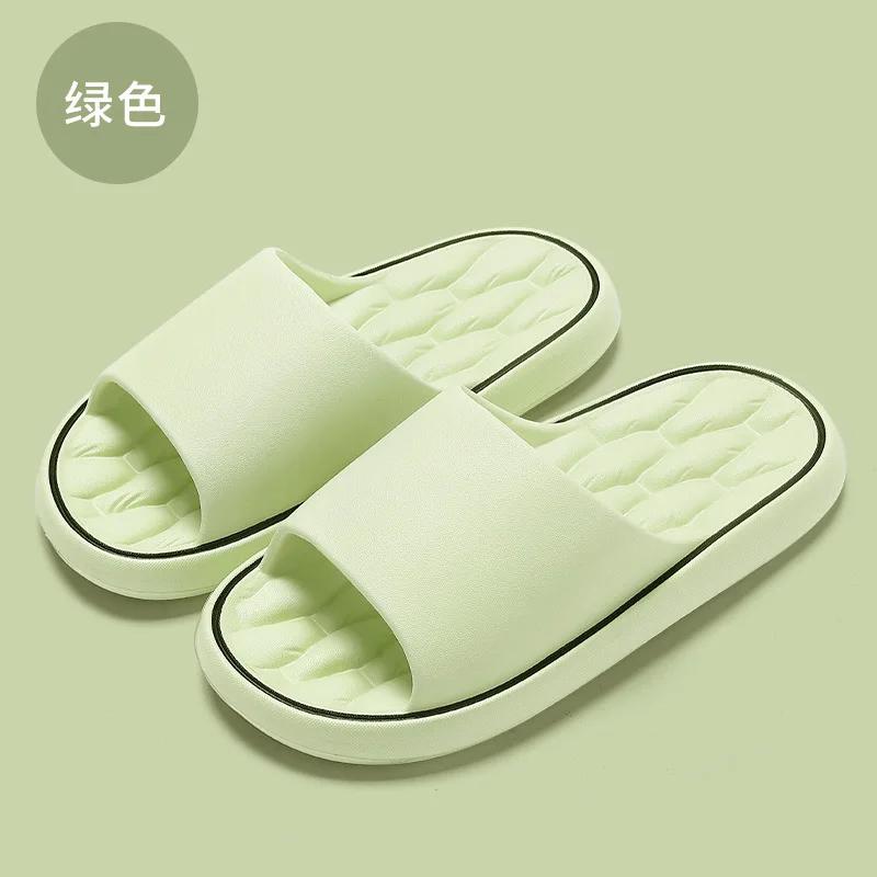 Fashion Summer Men and Women Slippers Ultra Light Soft EVA Slippers Elastic Shoes Colorful Simple Bathroom Flip Flop Sandals