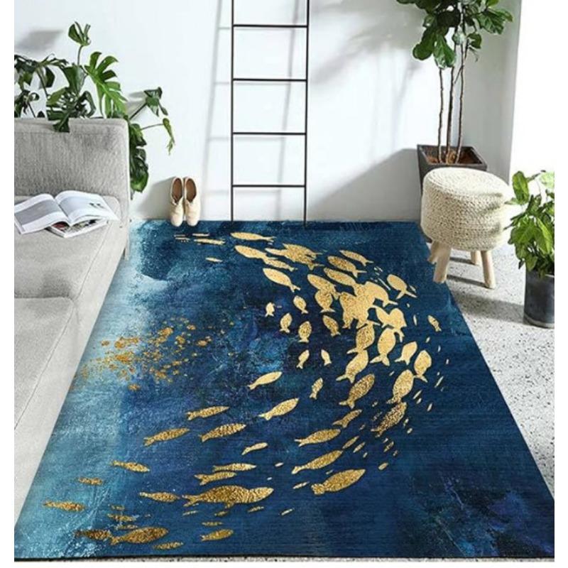 Modern Minimalist Geometric Living Room Carpet Home Bedroom Bedside Carpet Large-area Carpet Mat