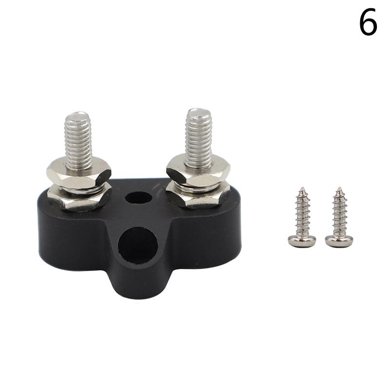 

Клеммная колодка шины Аккумуляторная силовая шпилька Соединительная M6 M8 Шина Сверхмощная Шпилька распределения питания Для автомобиля Грузовика Автодома Лодки Double M6 чёрный