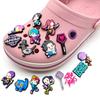 16-Piece Cartoon Demon Hunter Shoe Charms Set for Sandals and Slippers