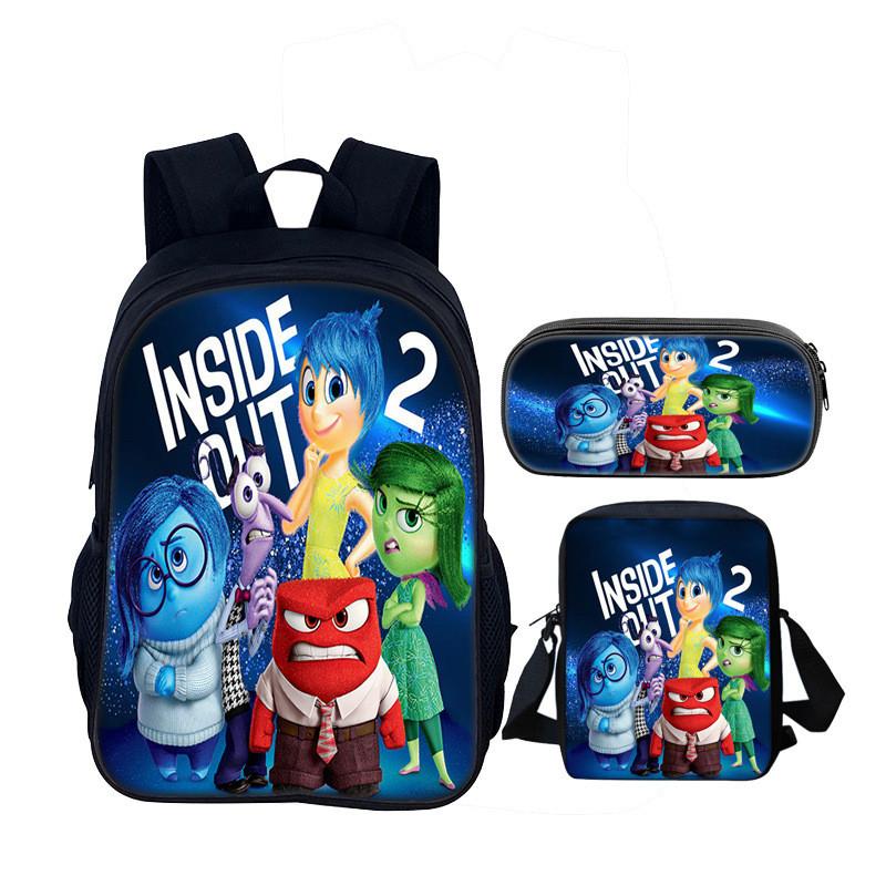 Inside Out 16inch School Backpack Set With Polyester Material For Kids And Teens