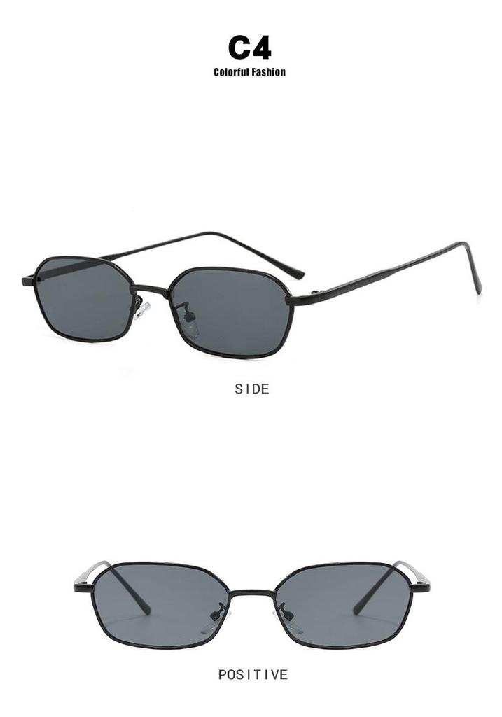 Trendy Polygonal Metal Sunglasses 2024 - High-End UV Protection for Women