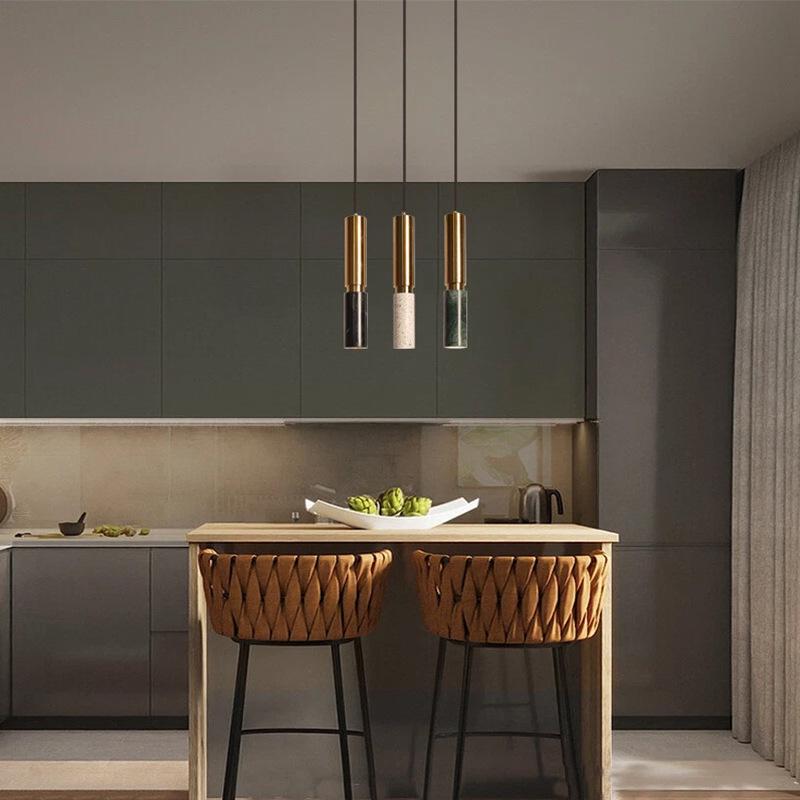 Minimalist Marble LED Pendant Light for Living Room or Bedroom