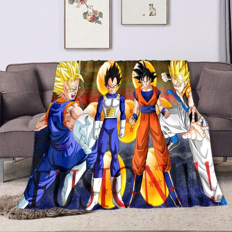 Cartoon Children's Gift Soft Four Seasons Dragon-Ball Portable Blanket Sofa Blanket Thin Sheet Office Tour Sherpa Warm Blanket.