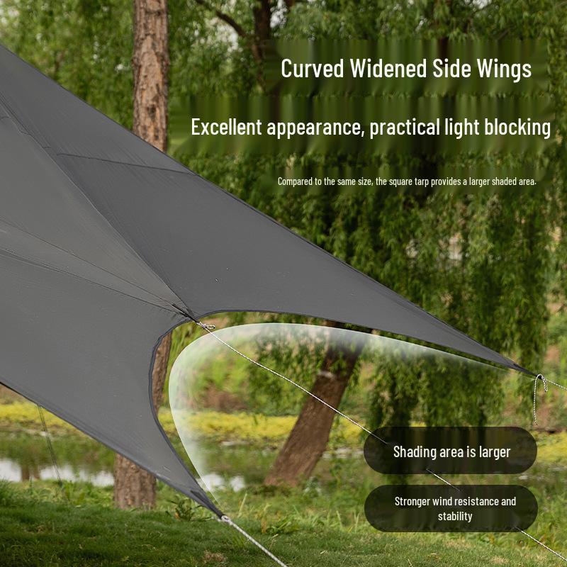 Mountain Guest Wood Canopy: Large Outdoor Rainproof Sunshade Shelter for Camping