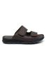 Taşpınar 204 100% Genuine Leather Orthopedic Men's Summer Comfortable Slippers With Adjustable Velcro