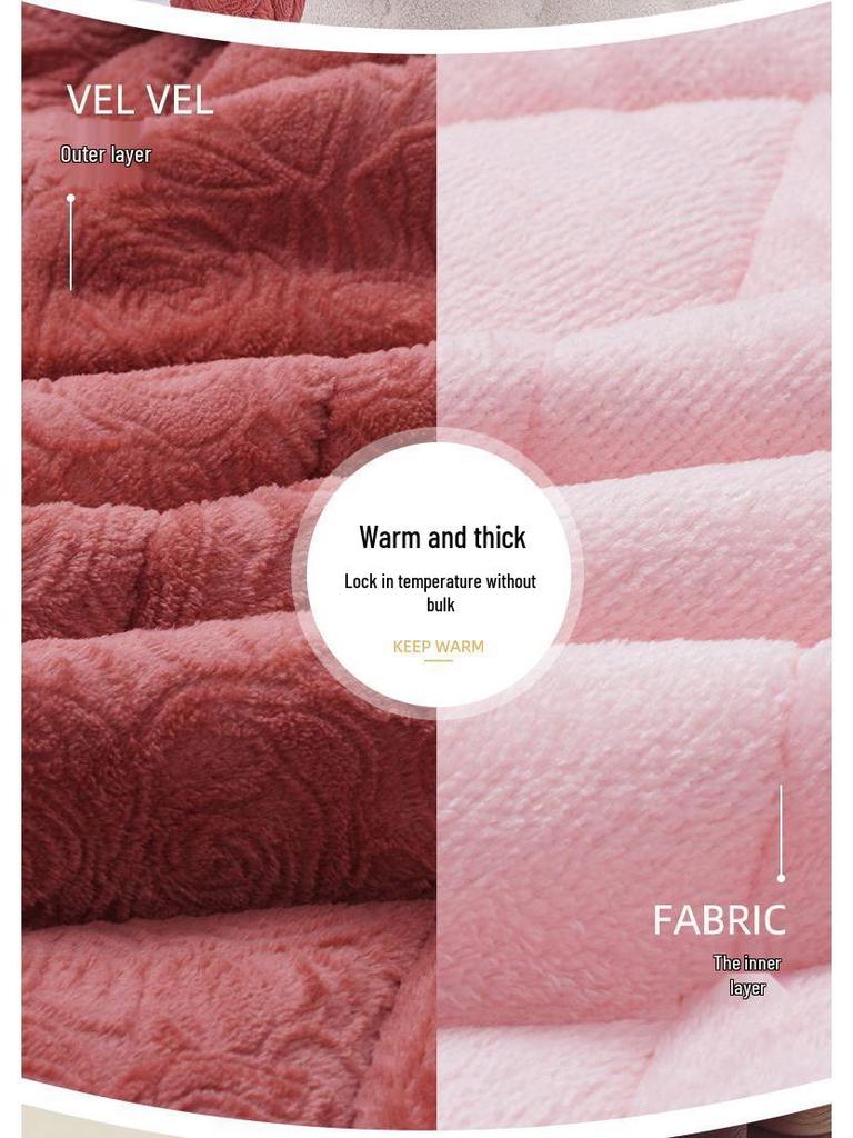 Damen Winter Korallfleece Gesteppter Pyjama - Dickes Flanell Warmes Hausanzug-Set für Mittelalte und Ältere Mütter