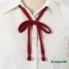 In Stock Solid Color Japanese Style Flower Rope Uniform Bow Tie No-Tie Lanyard for Women