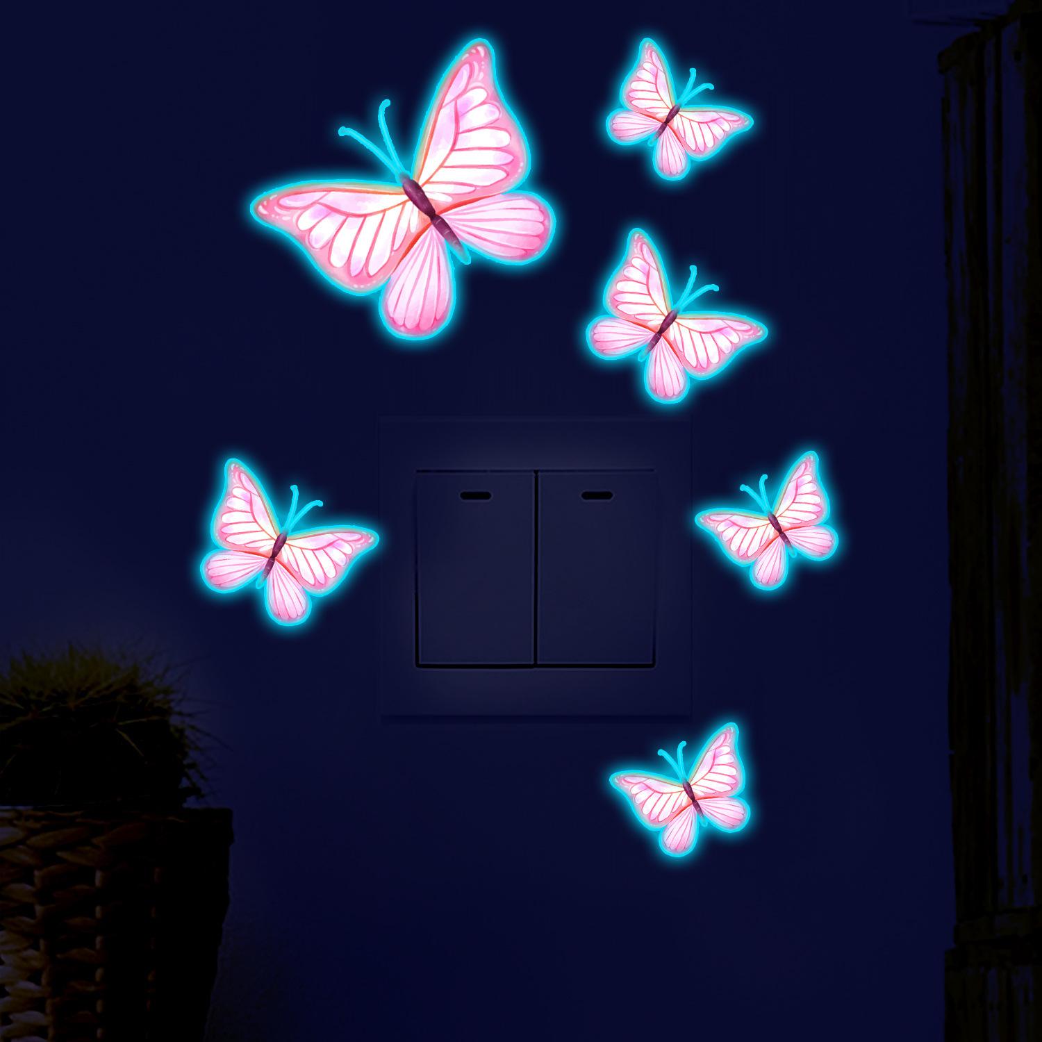 

Красочные Светящиеся Наклейки-Бабочки для Декора Стен Спальни Гостиной blue light