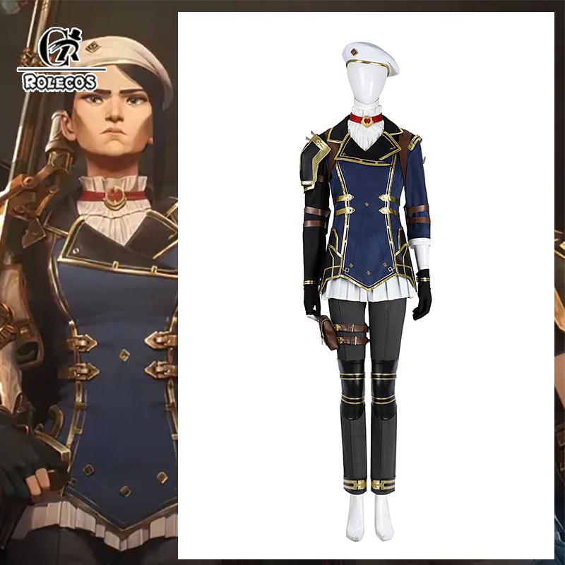 Game Lol Season 2 Caitlyn Cosplay Costume The Piltover Enforcer Violet Uniform Suit Halloween Party Outfits  Skin