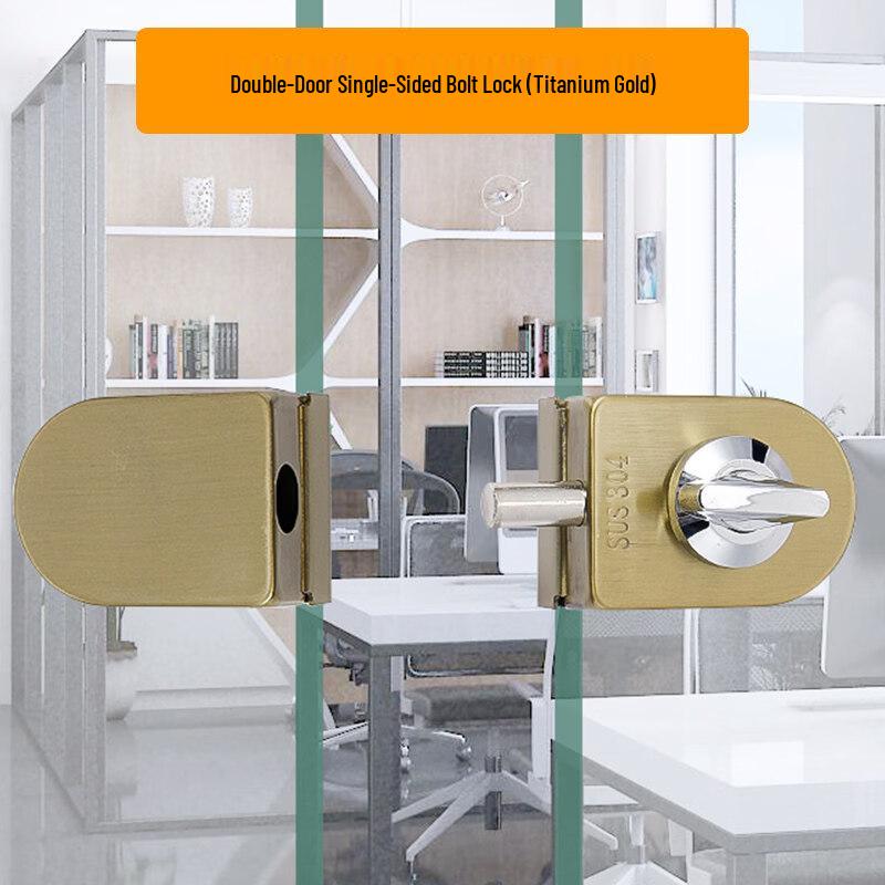 

Jun Ding Ying 705 Titanium Alloy Glass Door Bolt Lock
