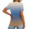 Womens Tops Dressy Casual V Neck Short Sleeve Shirts Pleated Blouses Button Down Tunic