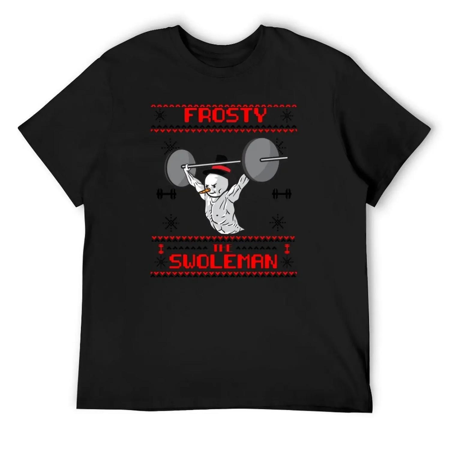 Frosty The Swoleman Christmas Version2 Shirt, Hoodie, T-Shirt cheap stuff korean fashion anime Men s cotton t-shirt S