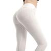 European & American Jacquard High Elastic Yoga Pants - Solid Color, High Waist, Hip Lifting Leggings for Women's Fitness