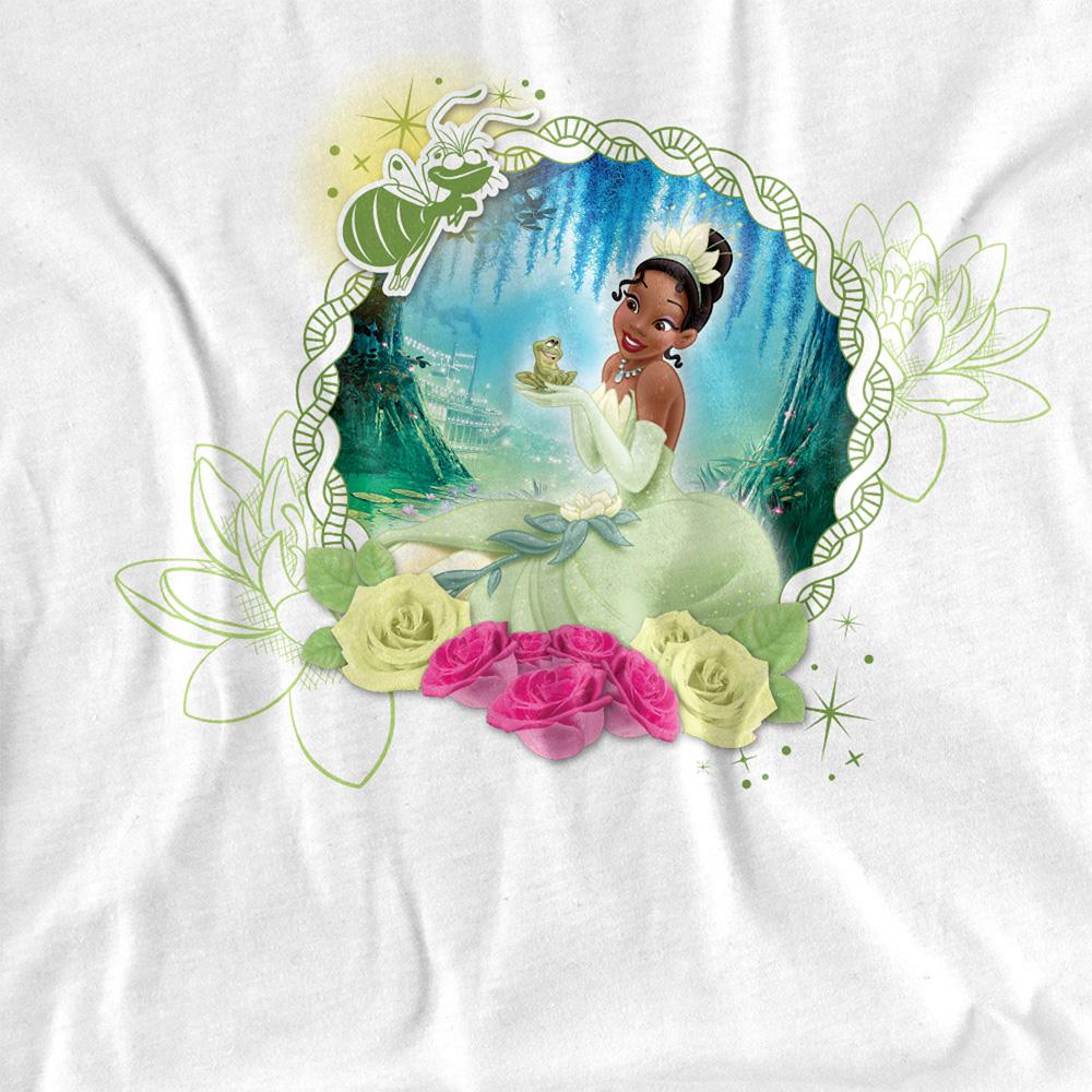 The Princess and the Frog Unisex Adult Bayou Beauty Tiana Floral T-Shirt