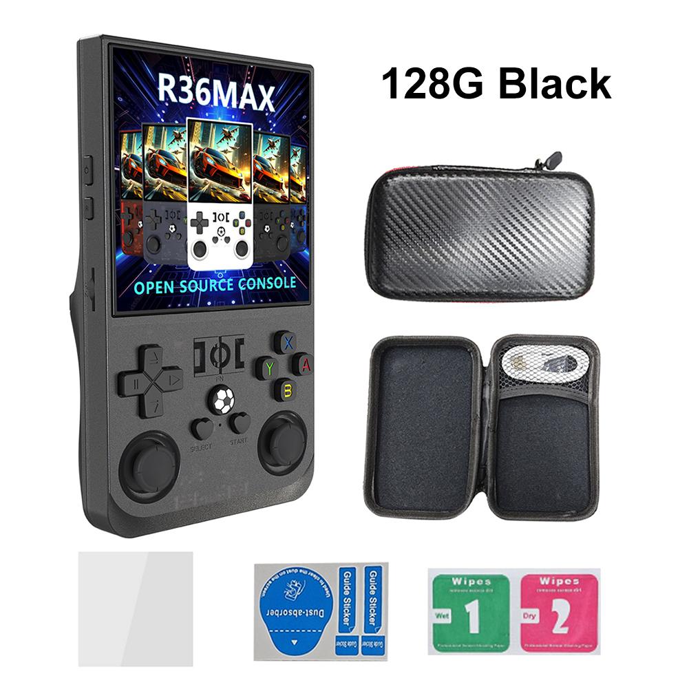 R36MAX Retro Handheld Game Console 4000mAh Battery Video Gaming Console 4inch HD IPS Screen Video Player