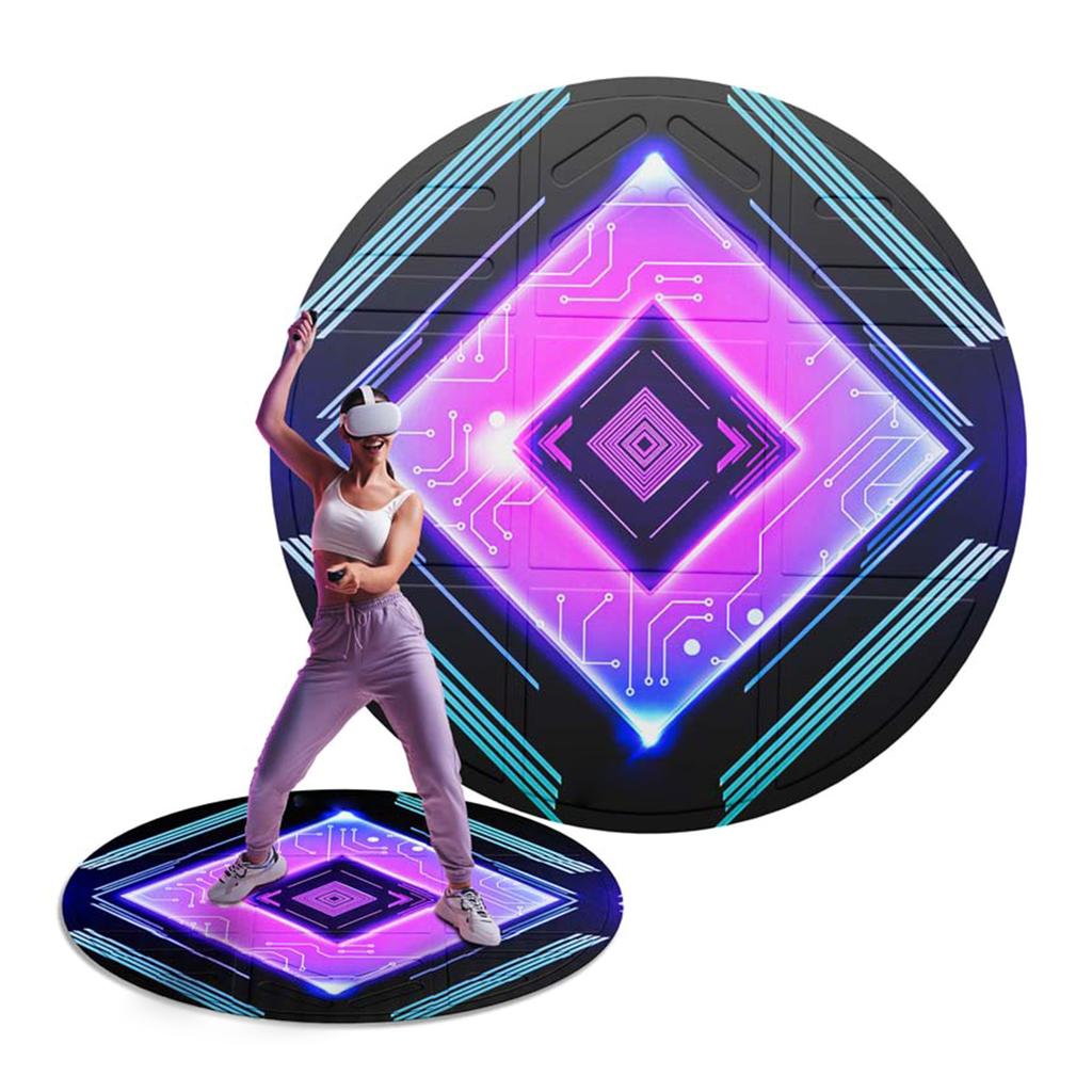 PU Leather VR Exercise Mat with Soundproofing Feature Comfortable Gaming Pad Non Slip for Quest 3 Immersive Gaming