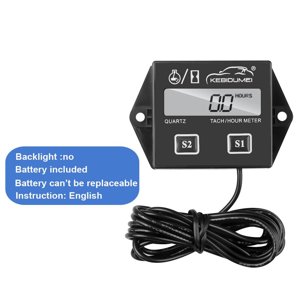 KBT1310 Upgrade Digital Engine Tach Hour Meter Tachometer Gauge Engine RPM Backlight Display For Motorcycle Stroke Engine Boat
