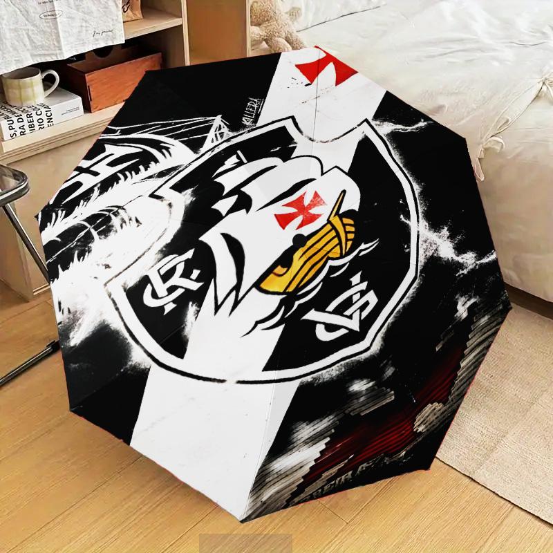 1PC CR Vasco Da Gama Printed Umbrella Folding Umbrella, Automatic Umbrella 8-Frame for Travel, Camping Fan Gifts Christmas Gifts