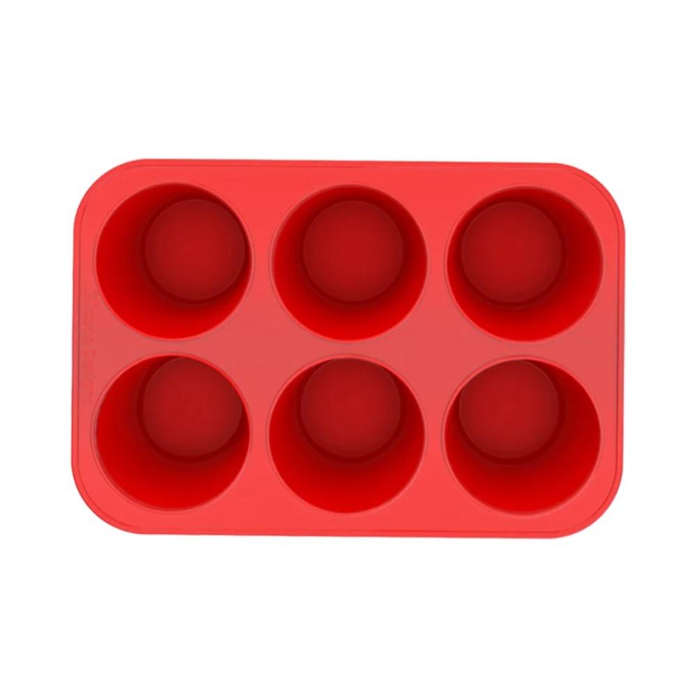 6 Cup Silicone Jumbo Muffin Pan Giant Silicone Cupcake Pan/Cups Deep Popover Pan Large Muffin Pans Baking Cheesecake Bites  D031