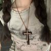 Unisex Design Rope Choker Chain Handmade Rear View Mirror Charm  Necklace For Men Women