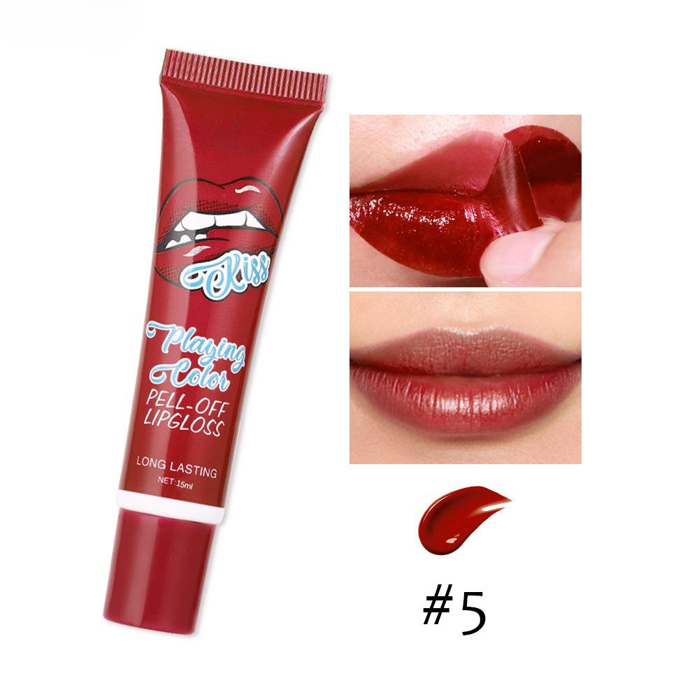 Rouge à lèvres liquide 6 couleurs, brillant à lèvres longue durée, masque, Base hydratante imperméable, maquillage, brillant à lèvres décollable, cosmétiques